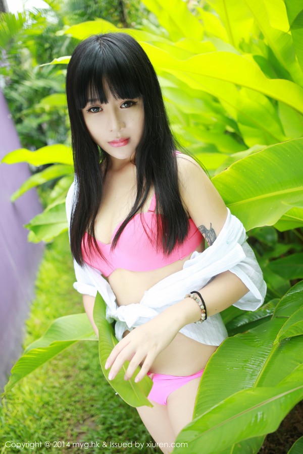 MyGirl 美媛馆 Vol.022 萌妹子八宝icey黑色薄纱浴池美胸诱惑！